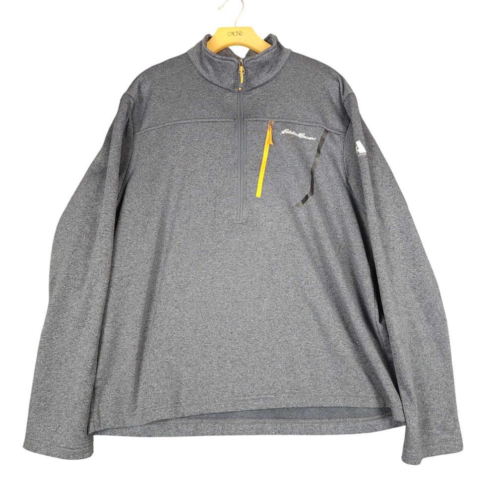 Eddie Bauer Men's‎ Gray First Ascent Quarter Zip Fleece Pullover XL